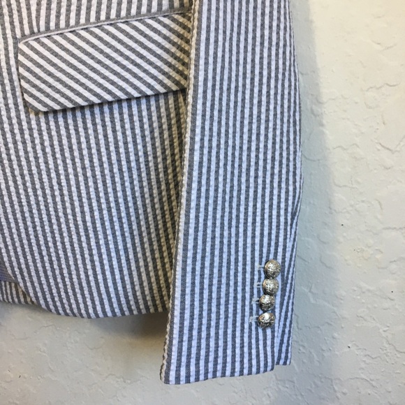 Veronica Beard Striped Seersucker Blazer - Picture 8 of 14